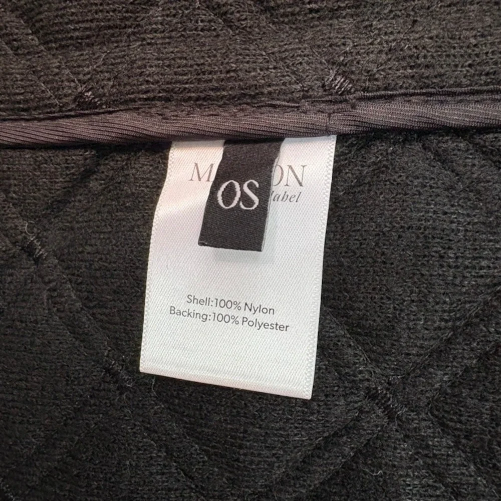 Mayson the Label Cape Coat‎ Womens One Size Black Quilted Double Breasted NEW